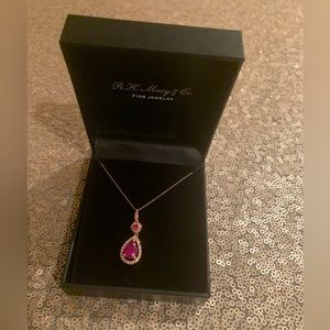 New Gold and Diamond Ruby Necklace from Macys Fine Jewelry